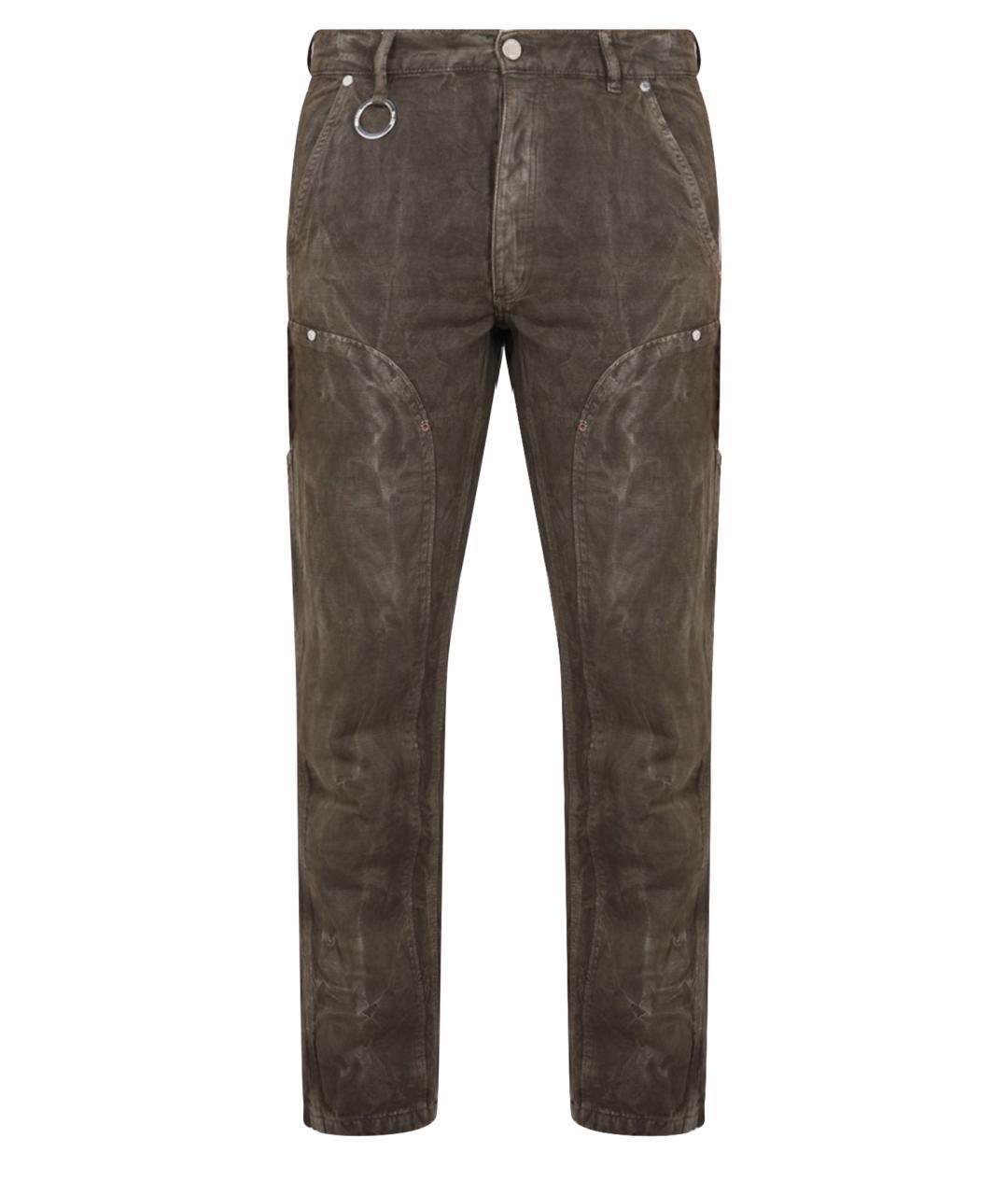 ETUDES Коричневые хлопковые прямые джинсы, фото 1