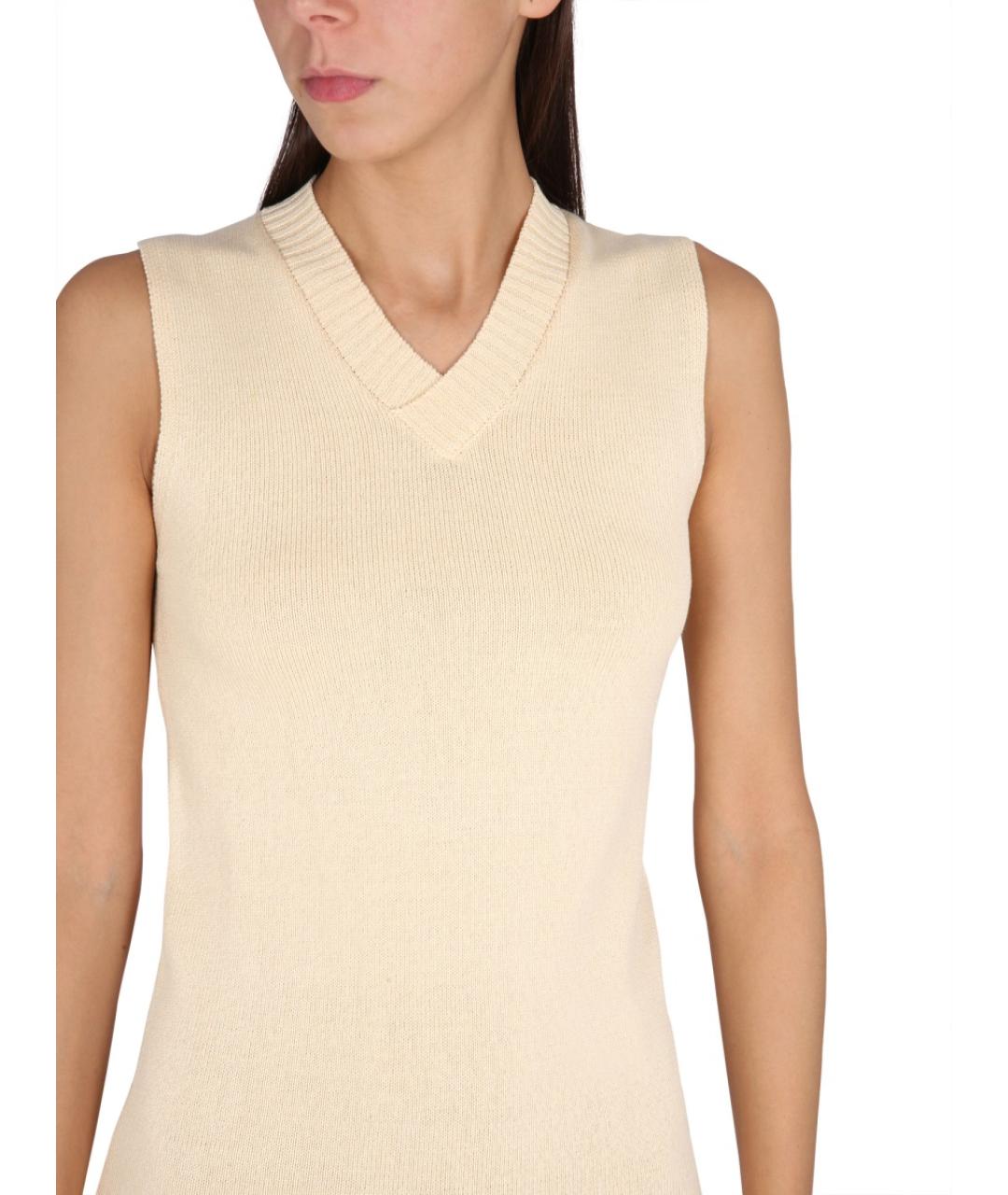 ASPESI Белое хлопковое повседневное платье, фото 4