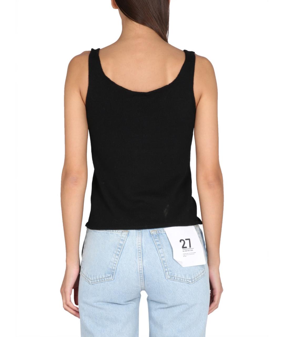 ASPESI Черная хлопковая майка, фото 3