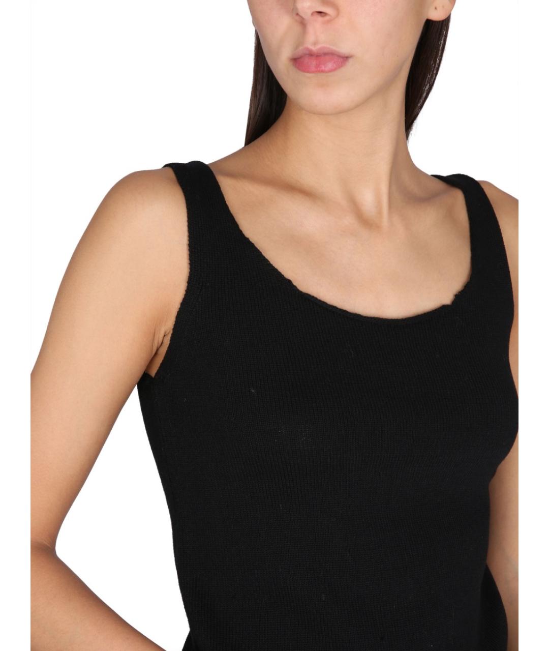 ASPESI Черная хлопковая майка, фото 4