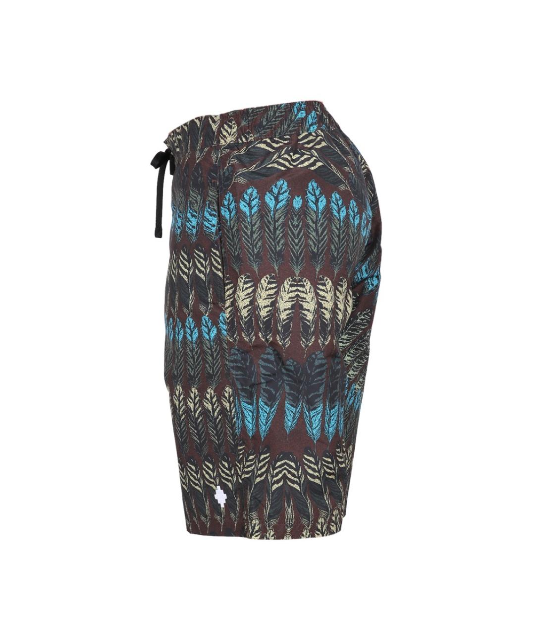 MARCELO BURLON Коричневые полиэстеровые шорты, фото 3