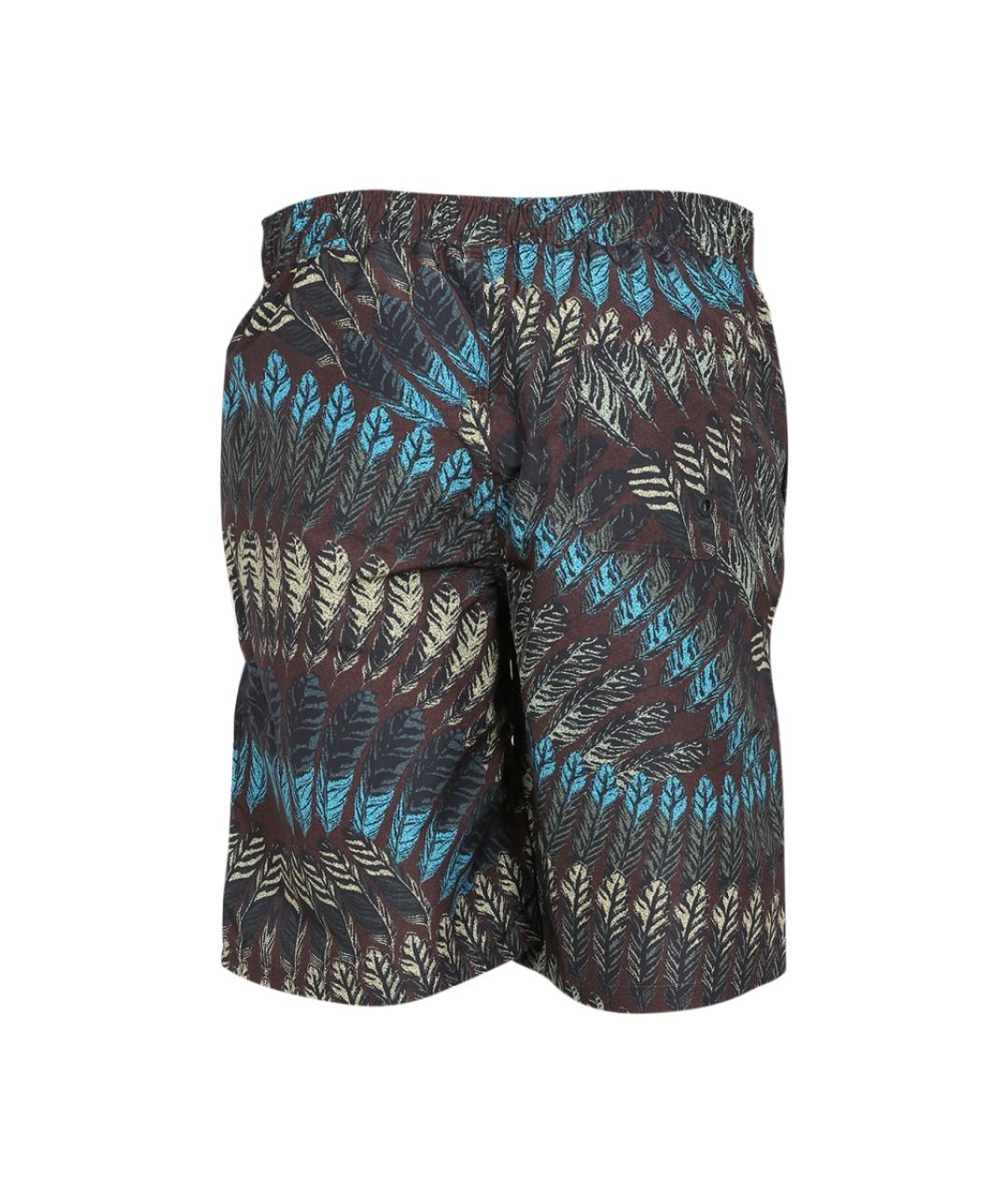 MARCELO BURLON Коричневые полиэстеровые шорты, фото 4