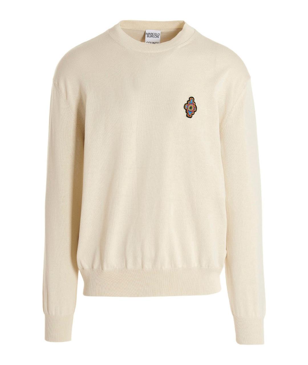 MARCELO BURLON Розовый хлопковый джемпер / свитер, фото 1