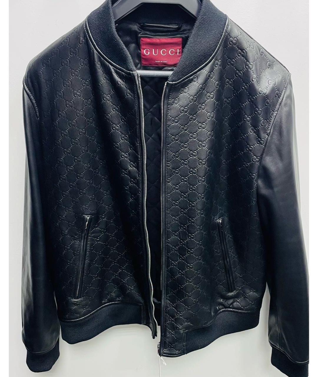 GUCCI Черная кожаная куртка, фото 4