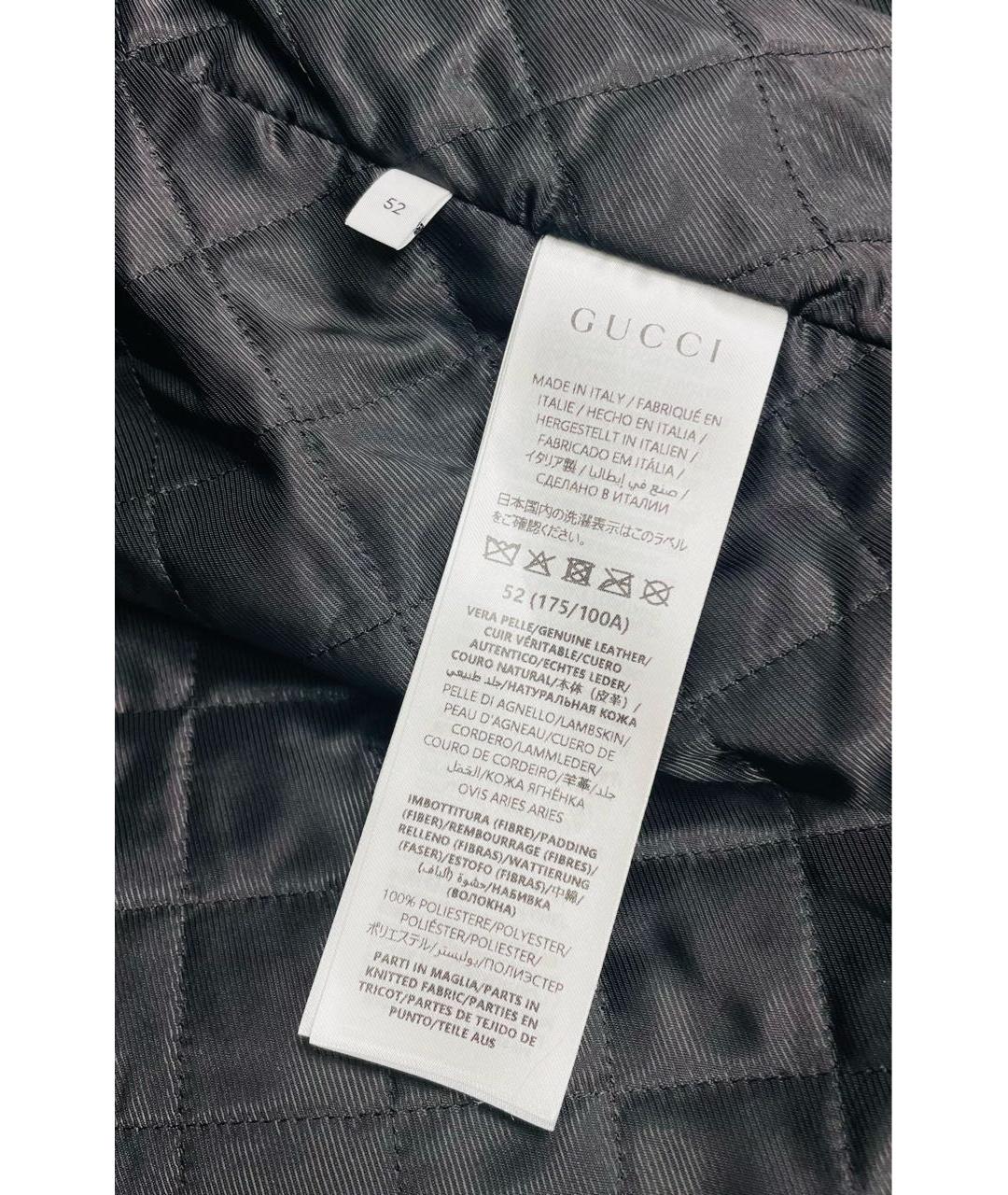 GUCCI Черная кожаная куртка, фото 6