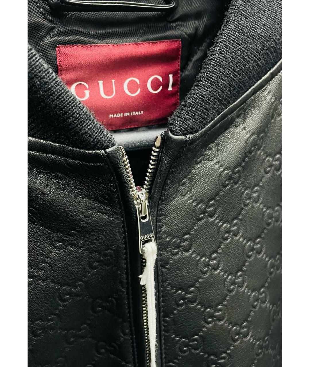 GUCCI Черная кожаная куртка, фото 5