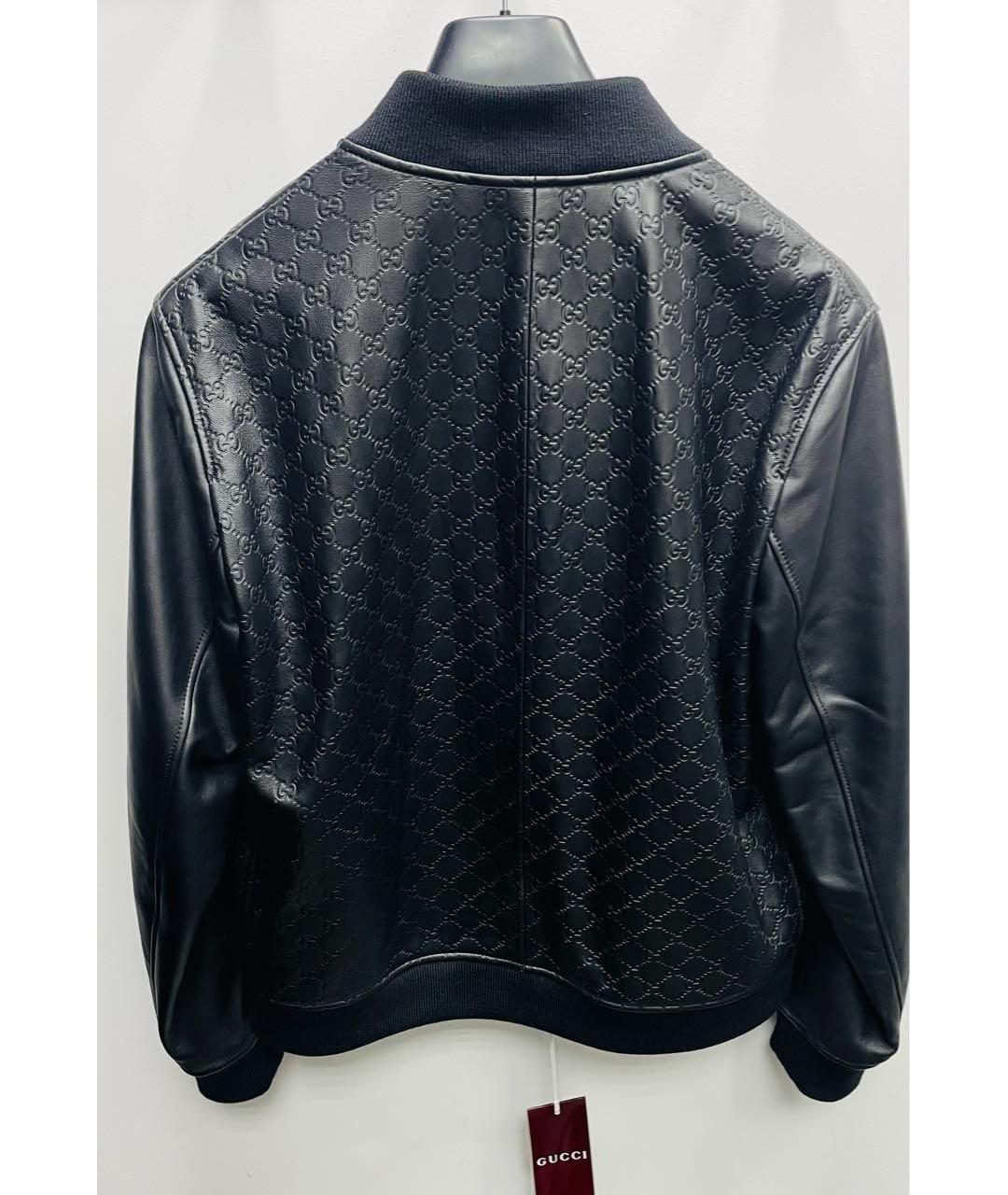 GUCCI Черная кожаная куртка, фото 2