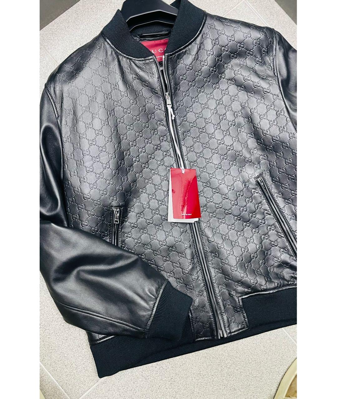 GUCCI Черная кожаная куртка, фото 7
