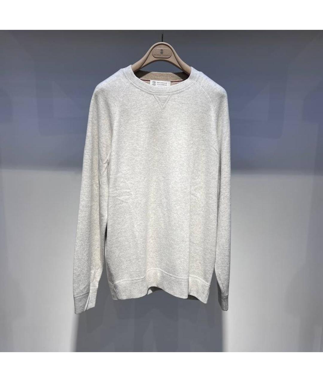 BRUNELLO CUCINELLI Белый шерстяной джемпер / свитер, фото 4