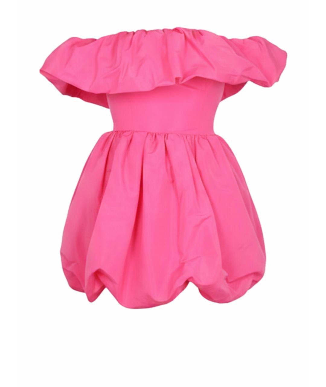 MSGM Фуксия полиэстеровое повседневное платье, фото 5