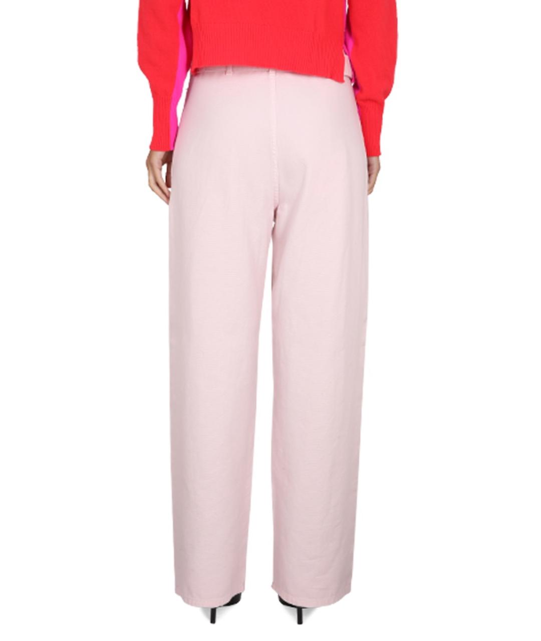 PHILOSOPHY DI LORENZO SERAFINI Розовые хлопковые прямые джинсы, фото 4