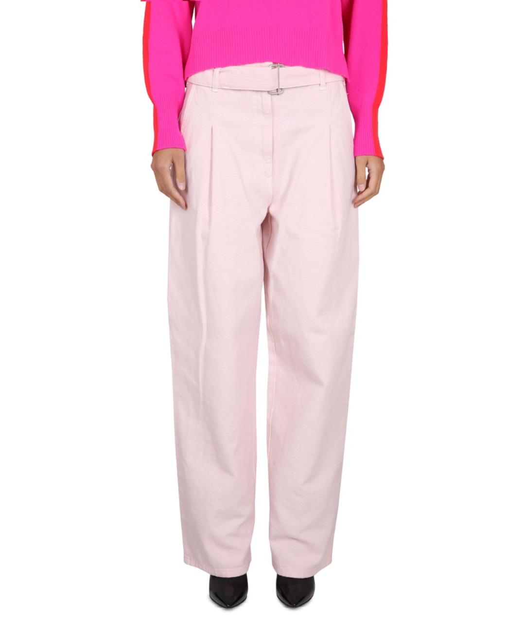 PHILOSOPHY DI LORENZO SERAFINI Розовые хлопковые прямые джинсы, фото 5