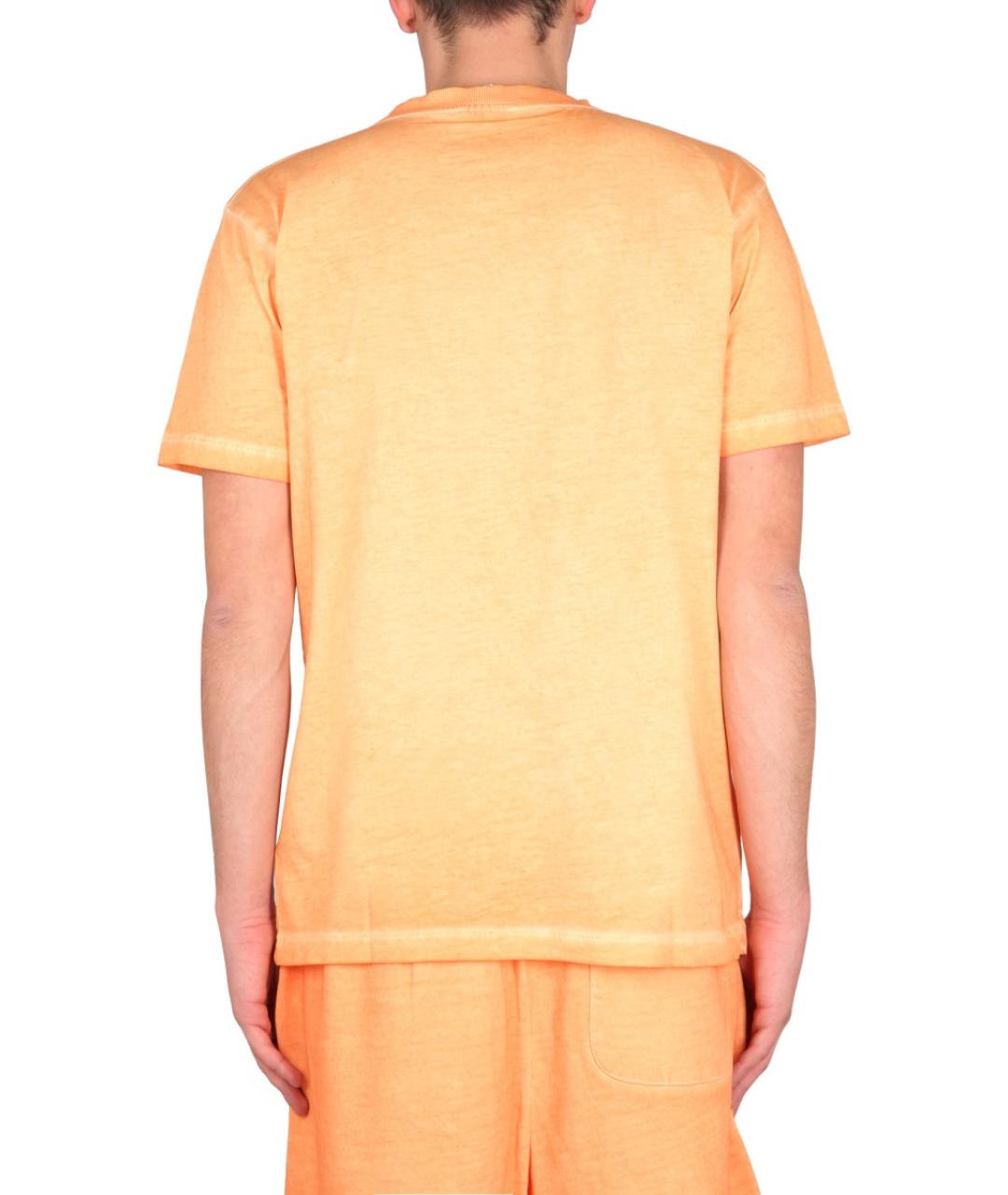 MARCELO BURLON Оранжевая хлопковая футболка, фото 3