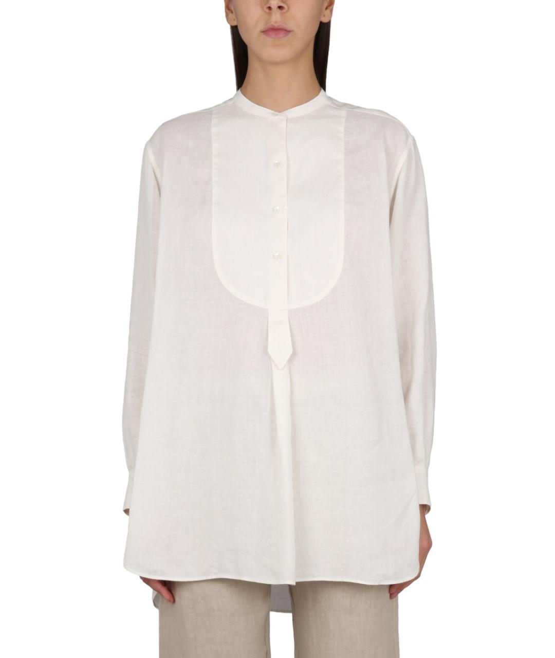 ASPESI Белая льняная рубашка, фото 5