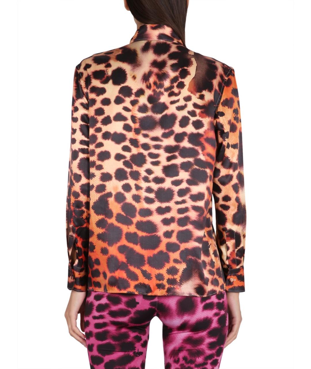 ROBERTO CAVALLI Розовая шелковая рубашка, фото 3