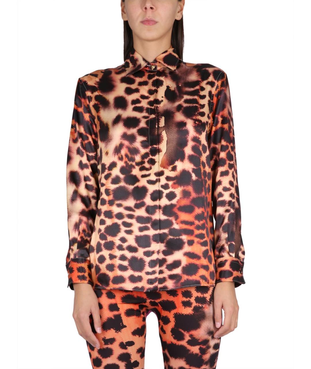 ROBERTO CAVALLI Розовая шелковая рубашка, фото 5