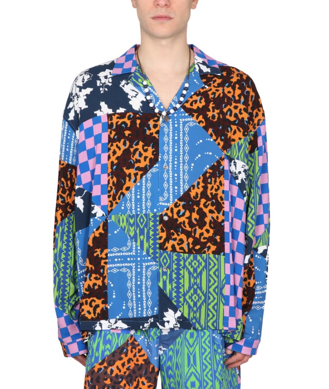 MARCELO BURLON Синяя кэжуал рубашка, фото 5