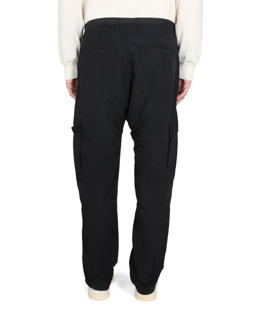 MARCELO BURLON Черные полиамидовые повседневные брюки, фото 4