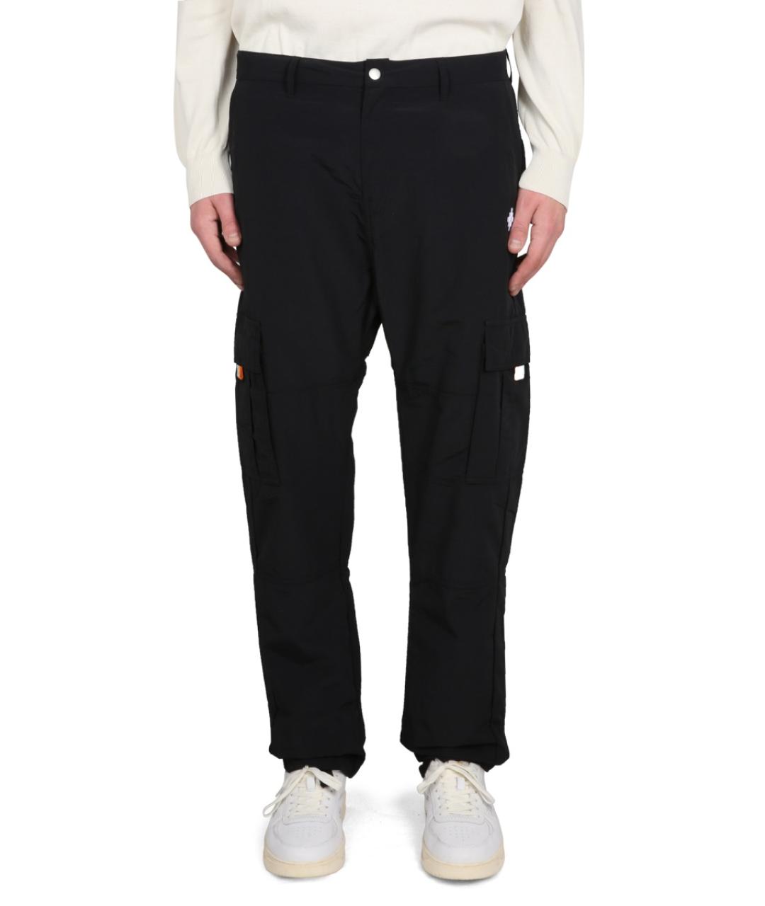 MARCELO BURLON Черные полиамидовые повседневные брюки, фото 5