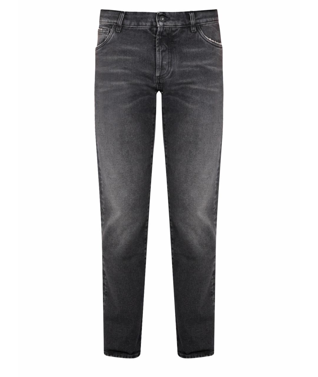 MARCELO BURLON Черные хлопковые прямые джинсы, фото 1