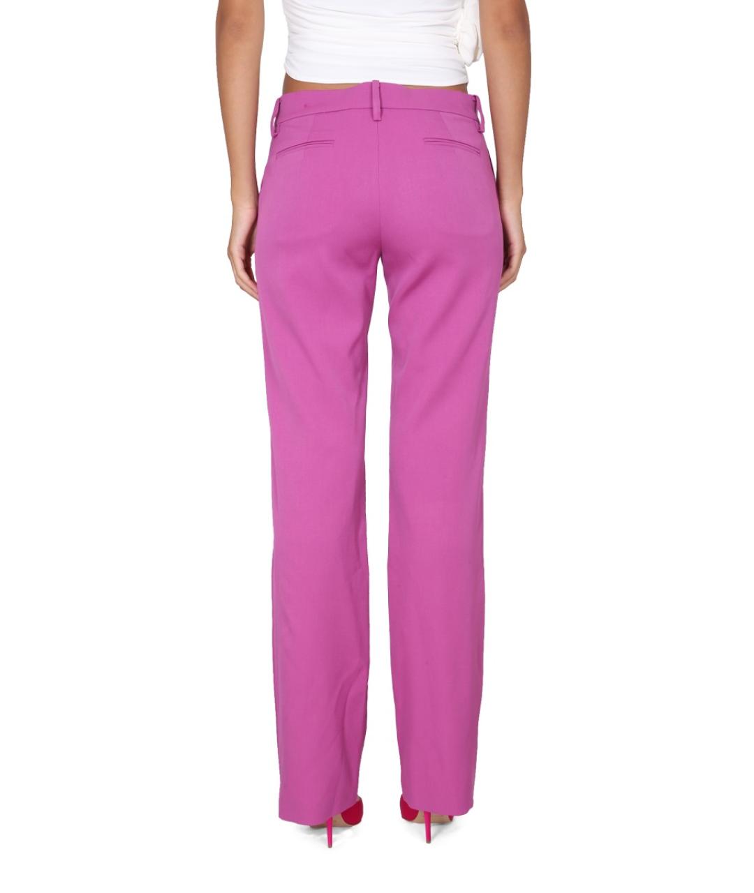 MAGDA BUTRYM Фуксия шерстяные прямые брюки, фото 4