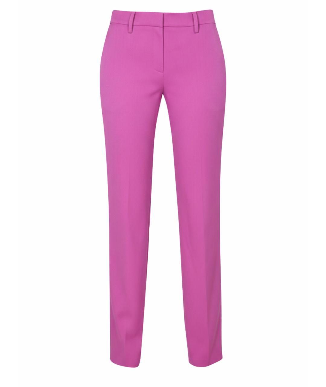 MAGDA BUTRYM Фуксия шерстяные прямые брюки, фото 1