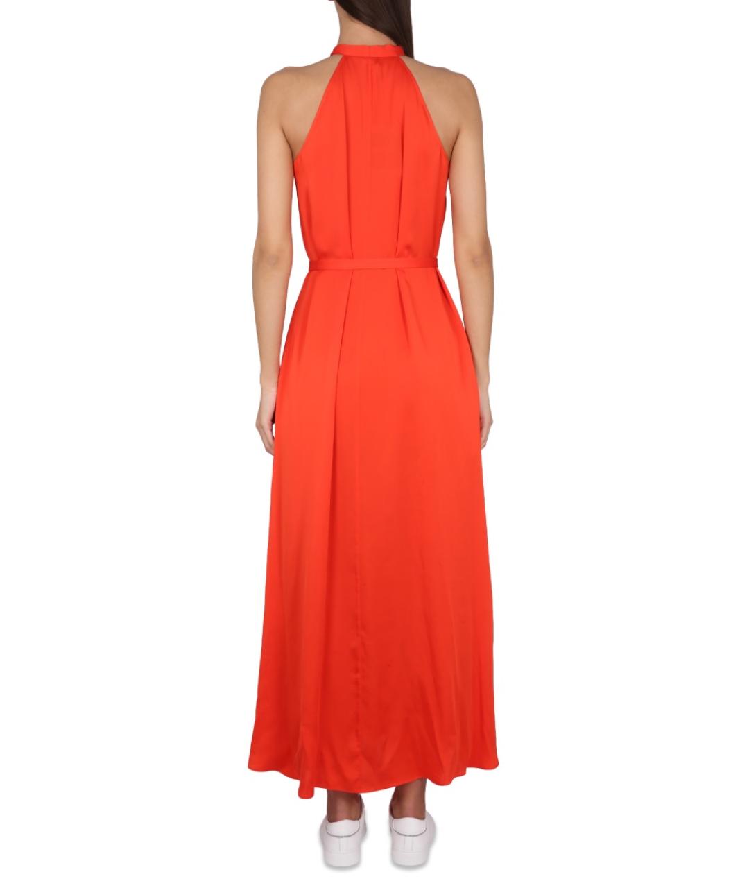 ASPESI Оранжевое вискозное повседневное платье, фото 3