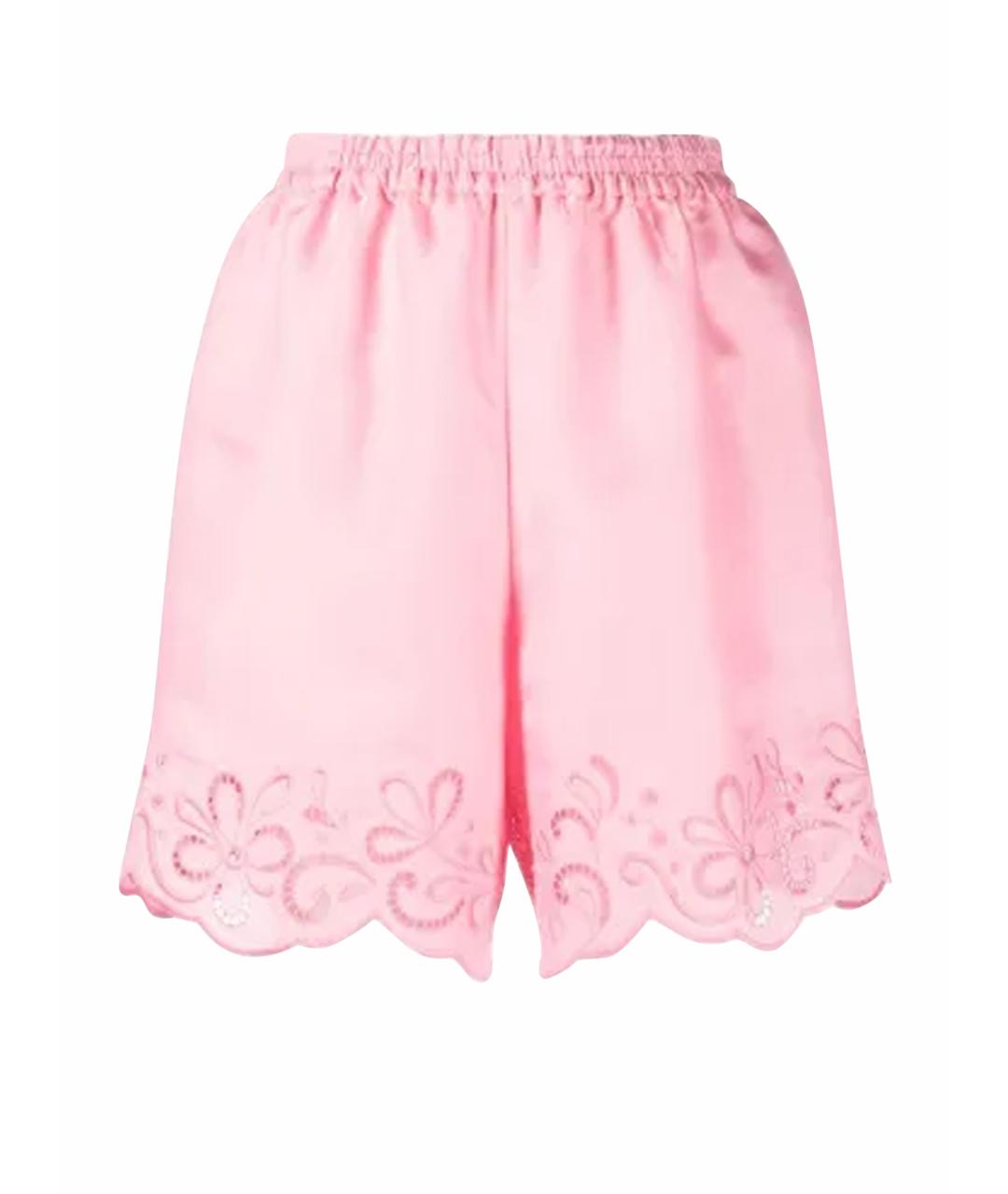 BOUTIQUE MOSCHINO Розовые вискозные шорты, фото 1