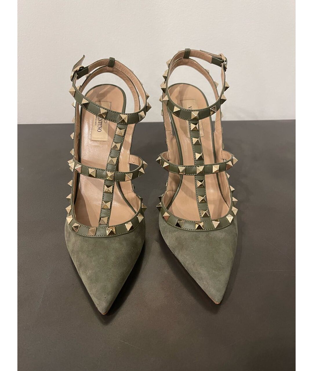 VALENTINO Хаки замшевые туфли, фото 2