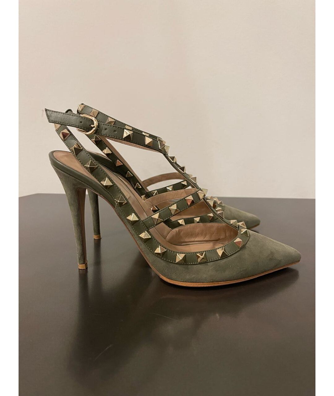 VALENTINO Хаки замшевые туфли, фото 8