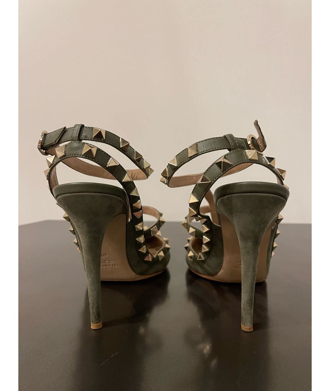 VALENTINO Хаки замшевые туфли, фото 3