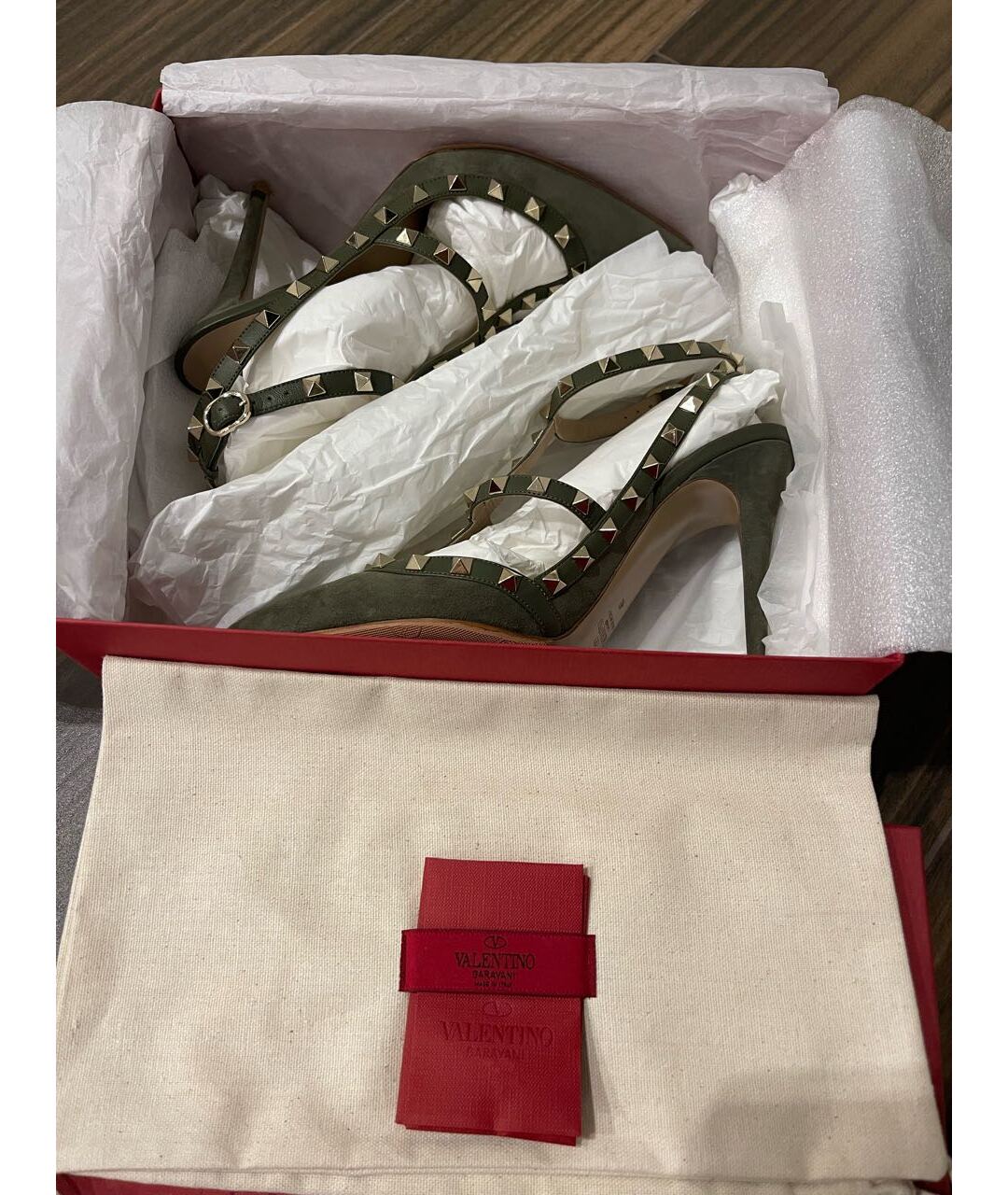 VALENTINO Хаки замшевые туфли, фото 7