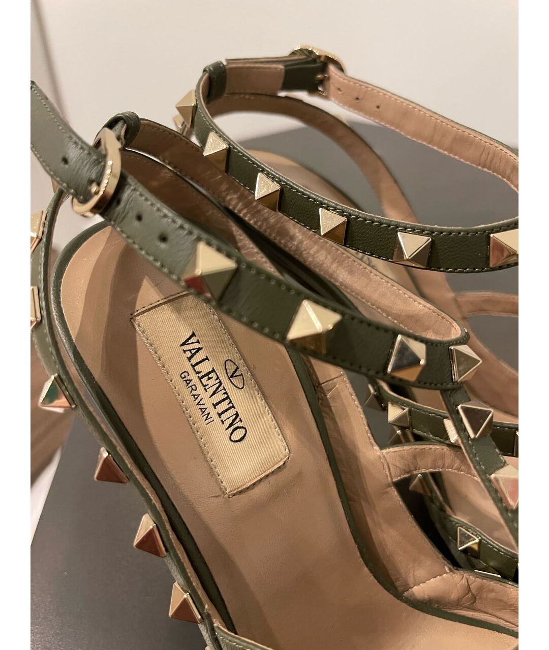 VALENTINO Хаки замшевые туфли, фото 6