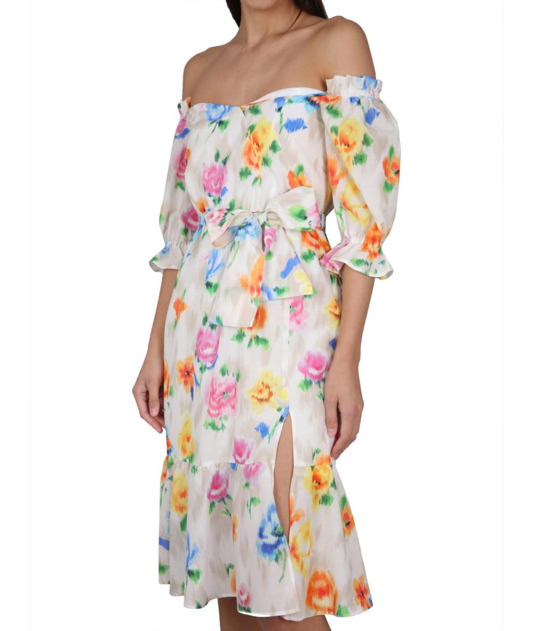 BOUTIQUE MOSCHINO Мульти хлопковое повседневное платье, фото 4