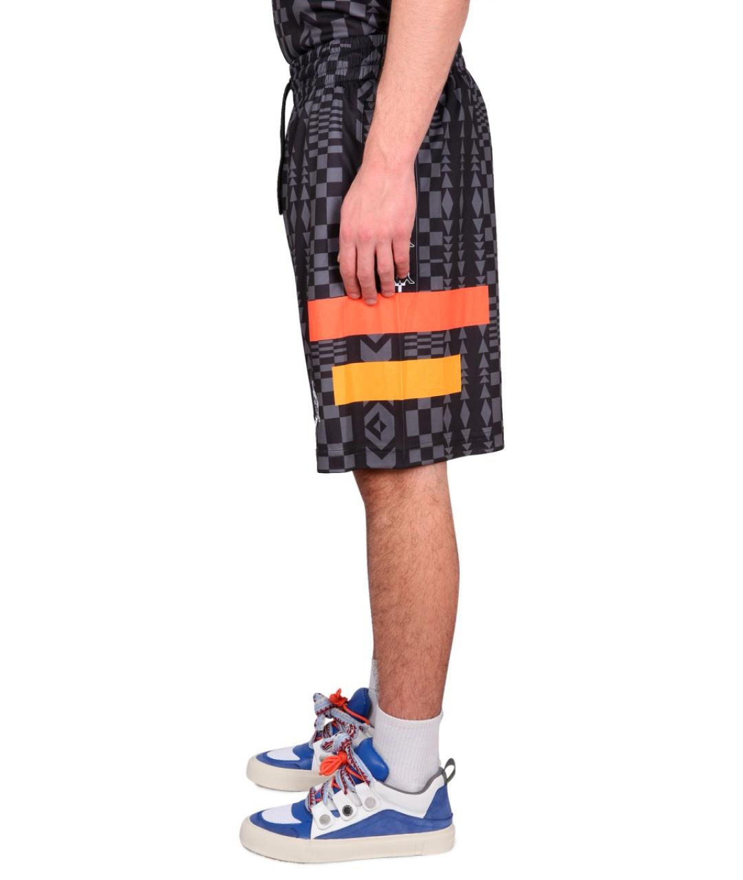 MARCELO BURLON Черные полиэстеровые шорты, фото 3