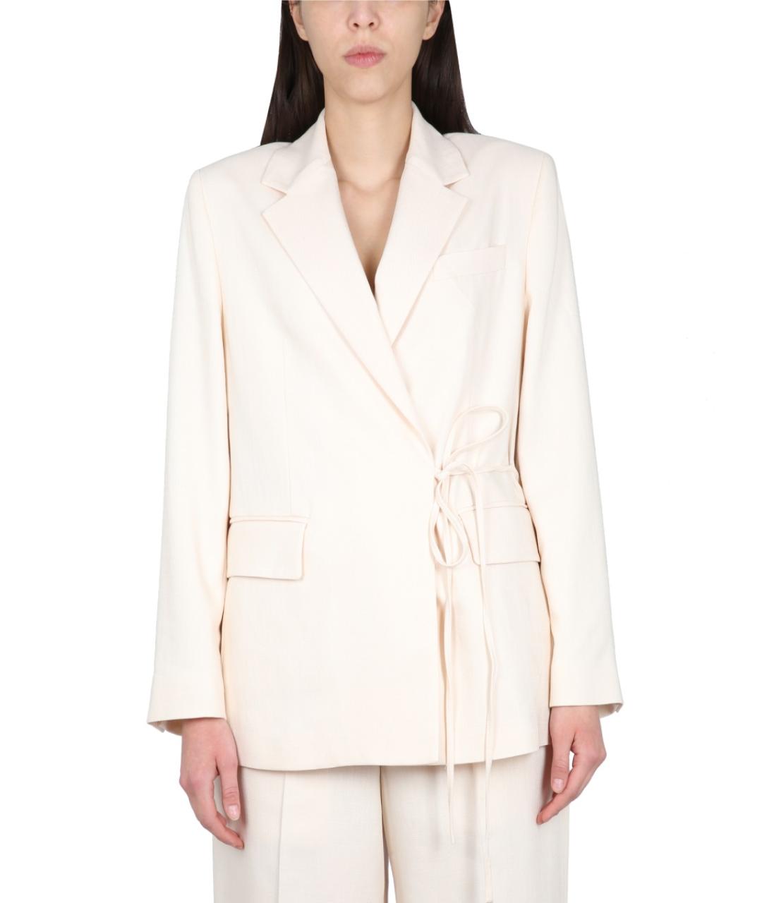 MSGM Белый вискозный жакет/пиджак, фото 2