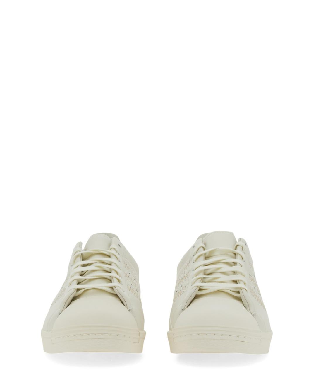 Y-3 Белые кожаные низкие кроссовки / кеды, фото 4