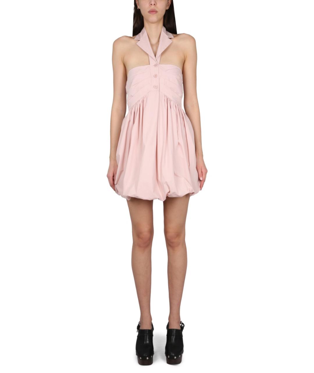 PHILOSOPHY DI LORENZO SERAFINI Розовое хлопковое повседневное платье, фото 5