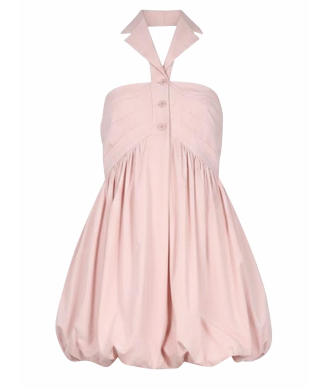 PHILOSOPHY DI LORENZO SERAFINI Розовое хлопковое повседневное платье, фото 1