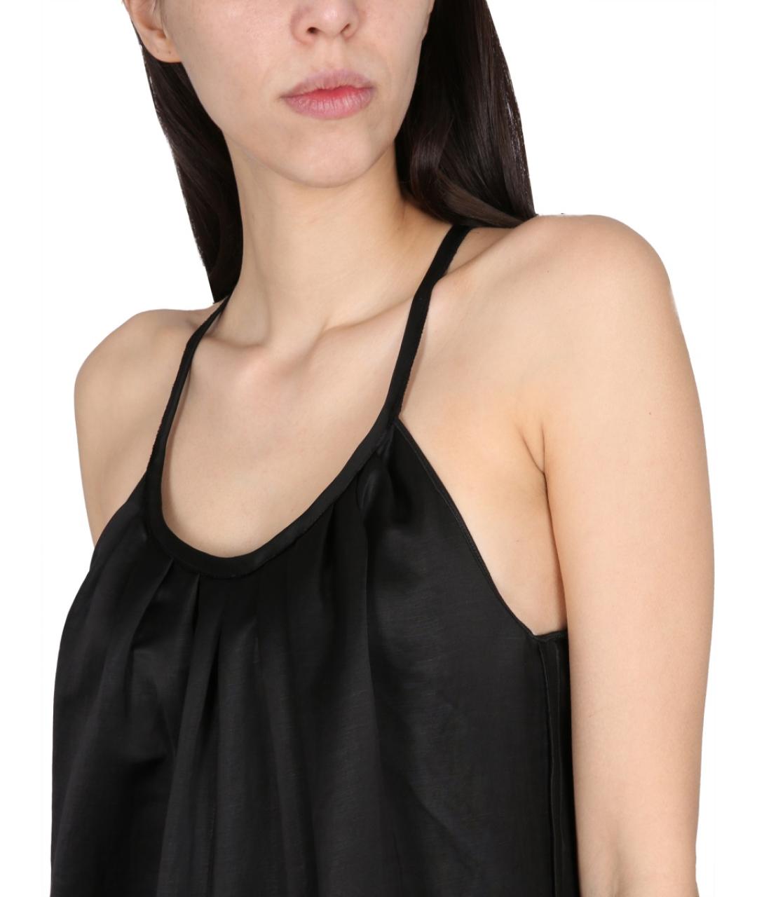 ALYSI Черный льняной комбинезон, фото 4