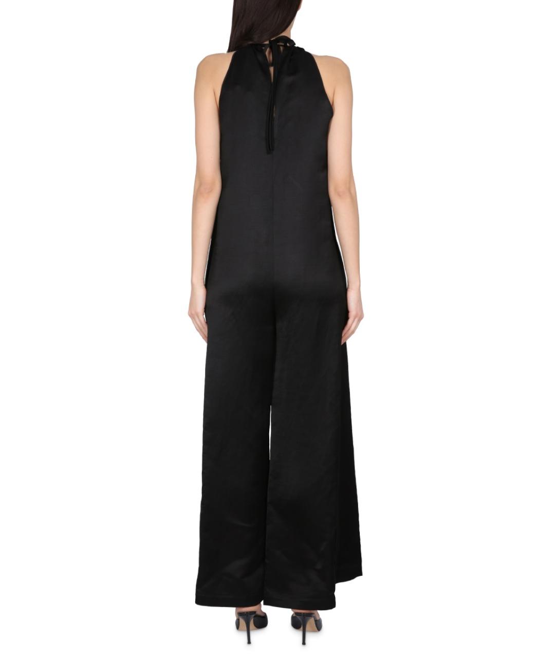 ALYSI Черный льняной комбинезон, фото 3
