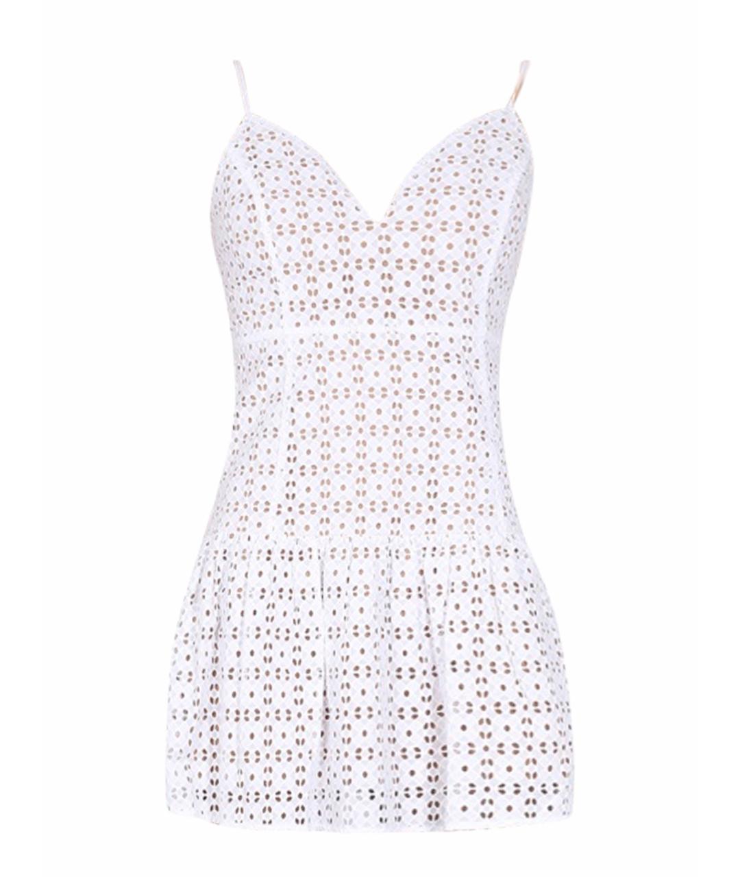 MICHAEL KORS Белое хлопковое повседневное платье, фото 1