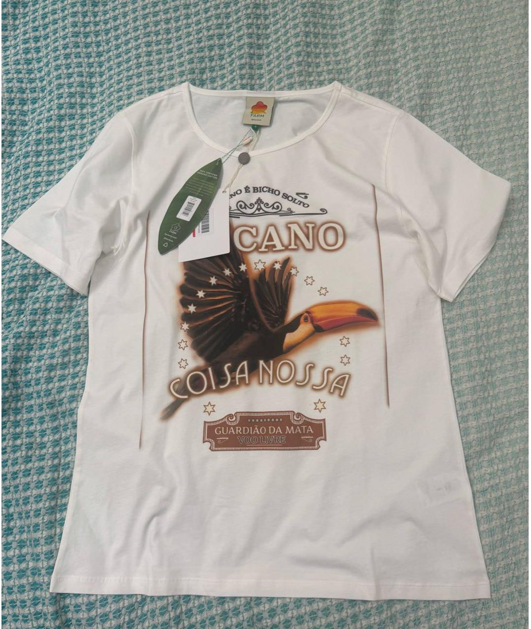 FARM RIO Белая хлопковая футболка, фото 2