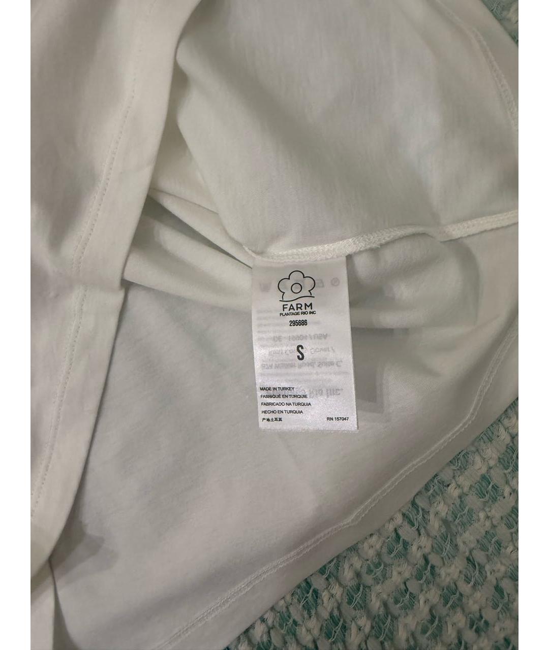 FARM RIO Белая хлопковая футболка, фото 4