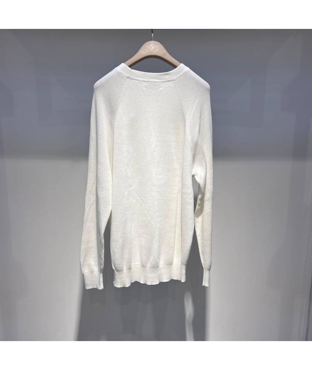 BRUNELLO CUCINELLI Белый хлопковый джемпер / свитер, фото 2