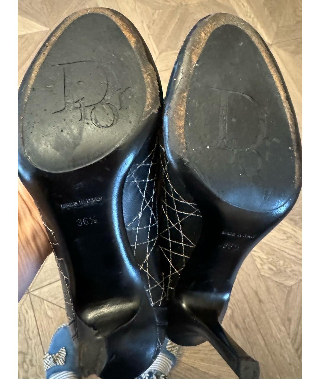 CHRISTIAN DIOR Черные кожаные туфли, фото 6