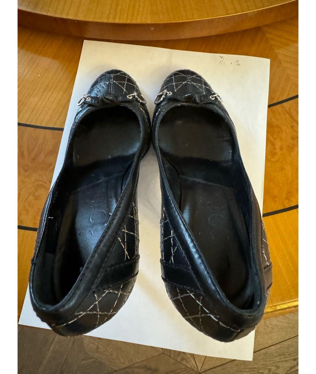 CHRISTIAN DIOR Черные кожаные туфли, фото 3