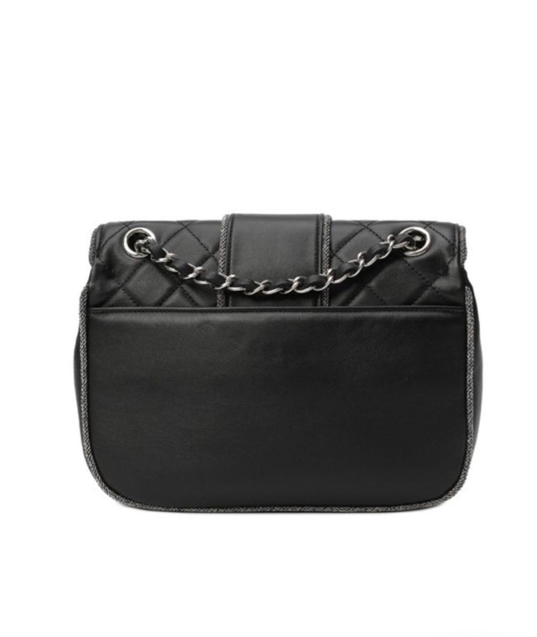 CHANEL Черная кожаная сумка через плечо, фото 3