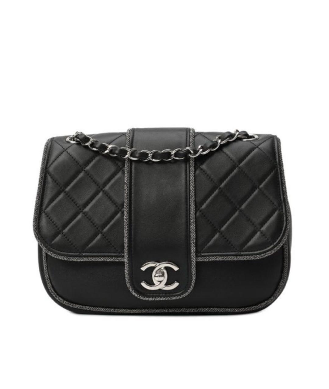 CHANEL Черная кожаная сумка через плечо, фото 1