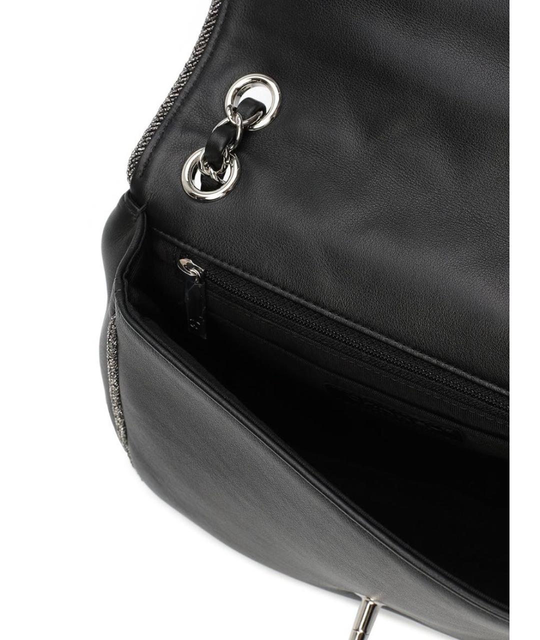 CHANEL Черная кожаная сумка через плечо, фото 4
